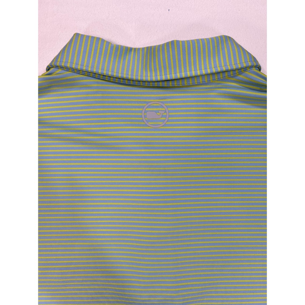 Vineyard Vines On-The-Go Sankaty Polo Shirt Mens 3XB Blue Green Striped Golf XL - Picture 7 of 7